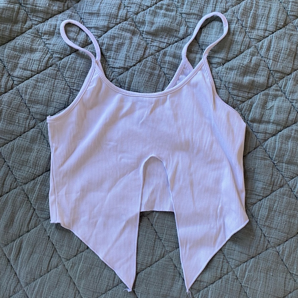 Urban Outfitters White Cropped Cami Top